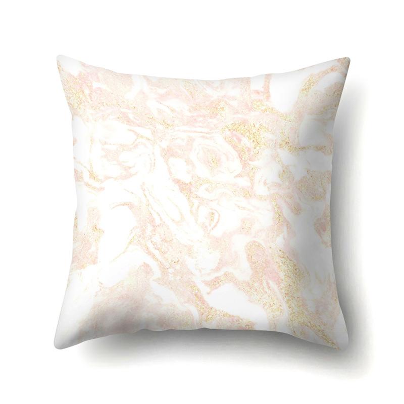 Nordic Ins Marble Polyester Pillowcase Car Decoration Home Printed Waist Cushion Pillowcase