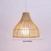 Pendant Light Rattan Weave Chandelier Rattan Boho Bamboo 24CM Lampshade Vintage Ceiling Lamp Decoration Ceiling Light for Home