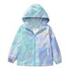 Детская куртка От 2 до 14 лет, модная верхняя одежда с капюшоном и градиентом для девочек, детские ветровки, куртки
