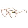 Reading Glasses Men Women Anti Blue Light Eye Glasses Fashion Double Bridge Oversized Round Frame Hyperopia Eyewear +100 To +400