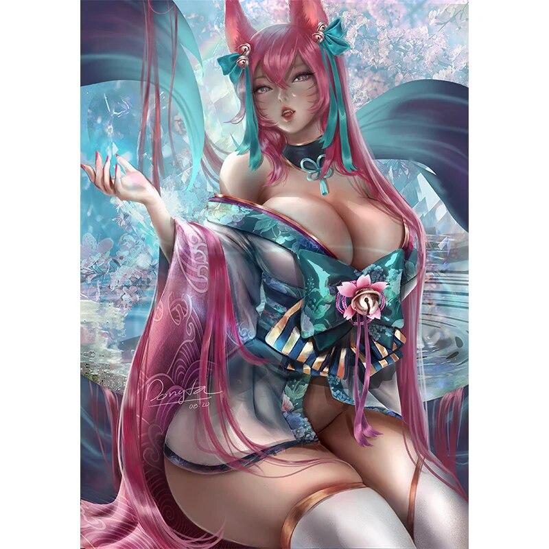 Print Cyborg 18 Nude 3D Sexy Anime Girl Art Posters HD Wall Art Canvas Painting Bedroom Home Decor Hang Wall Picture