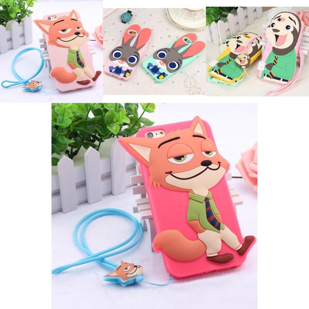 For Iphone 5 5s 6 6plus Zootopia Judy Hopps Nick Wilde Silicone Mobile Cover With Shockproof Features For Teen Gift