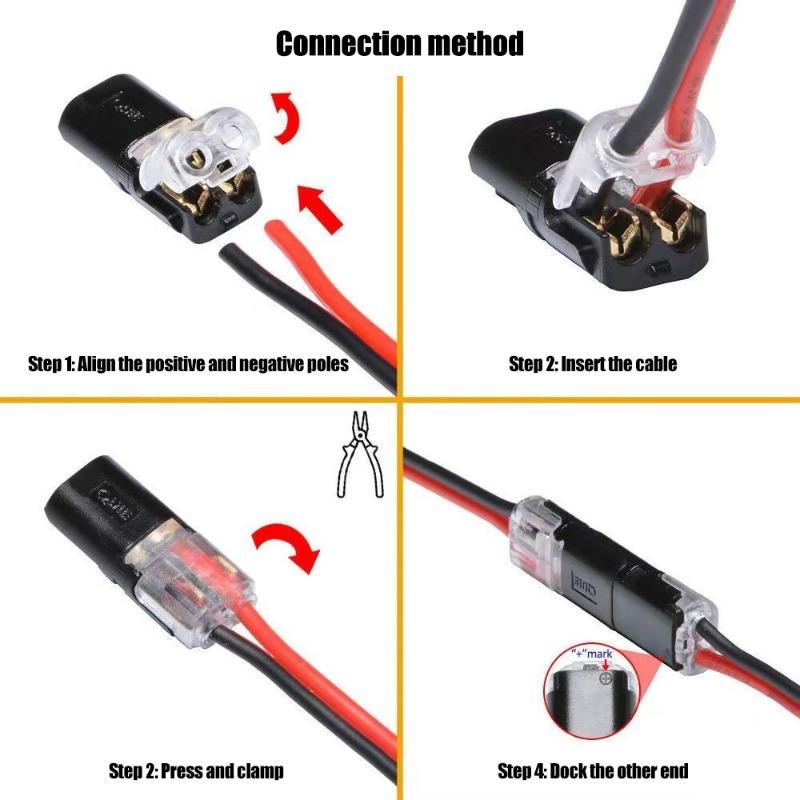 Quick Plug Wire Connector Solderless Non-stripping Terminal Connector Car Waterproof Electrical Car Plug Electrical Accessories