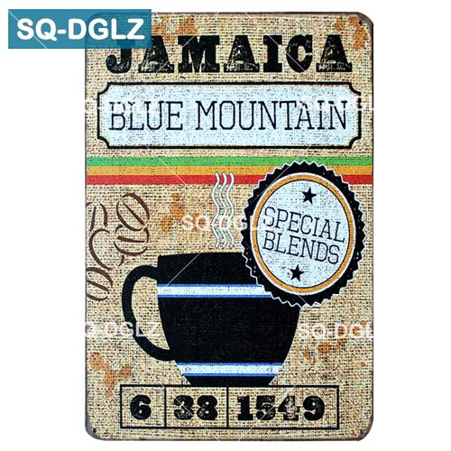 [SQ-DGLZ] Кофейная металлическая вывеска, украшение для барной стены, жестяная вывеска, винтажные металлические вывески, домашний декор, живопись, таблички, художественный постер