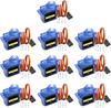 10Pcs Micro Servo Motor 9G for RC Helicopter Airplane Boat Robot – Compatible with Arduino Raspberry Pi – Precise Control, Blue