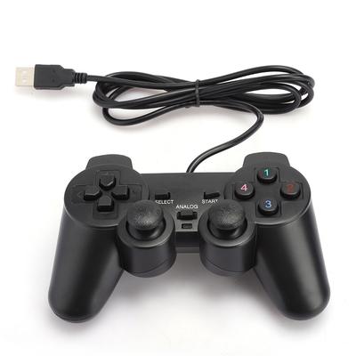 Портативная USB-проводная игровая консоль, игровой контроллер, геймпад, черный для ПК, компьютер, черный