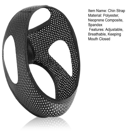 Ремешок для подбородка против храпа, регулируемый, дышащий, сохраняющий рот закрытым, универсальный, для мужчин и женщин