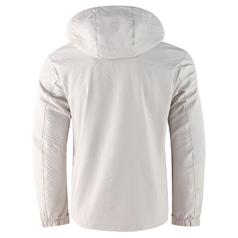 Американская весна осень новая мода мужская повседневная трендовая однотонная куртка с длинным рукавом на молнии с капюшоном для улицы мужское пальто одежда топы