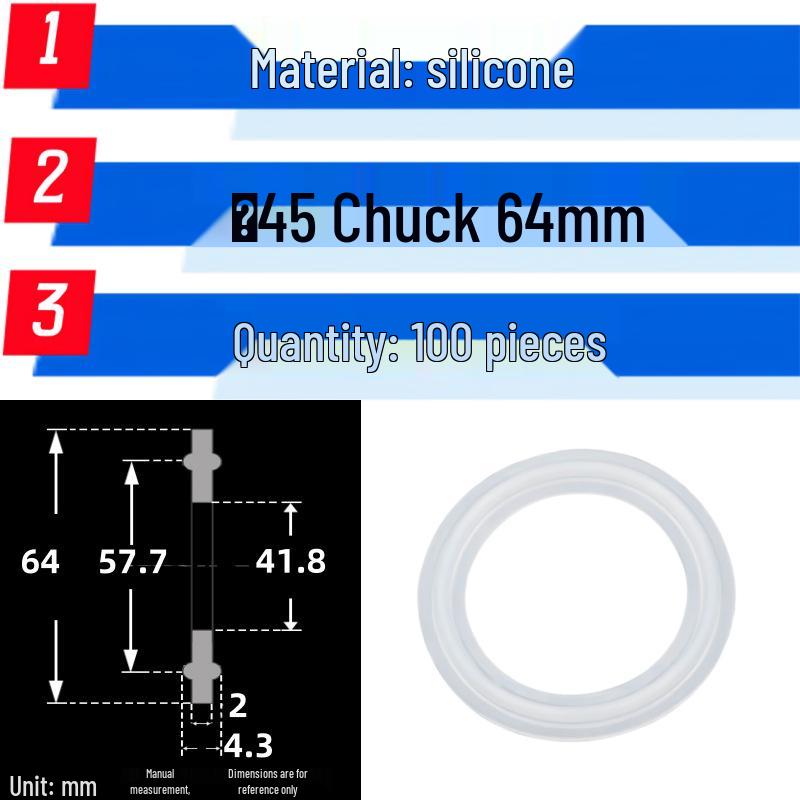 Silicone Quick-Release Sealing Ring & PTFE EPDM Fluoro Rubber Gasket Set