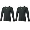 SSK Airyfun Undershirt SCFLL90L Black L Low-Neck Long-Sleeve (2-Pack) (90)