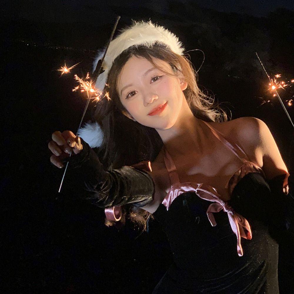 Шапка Санта-Клауса с бантом, рождественское украшение, красная плюшевая шапка, рождественская шапка для женщин/девочек