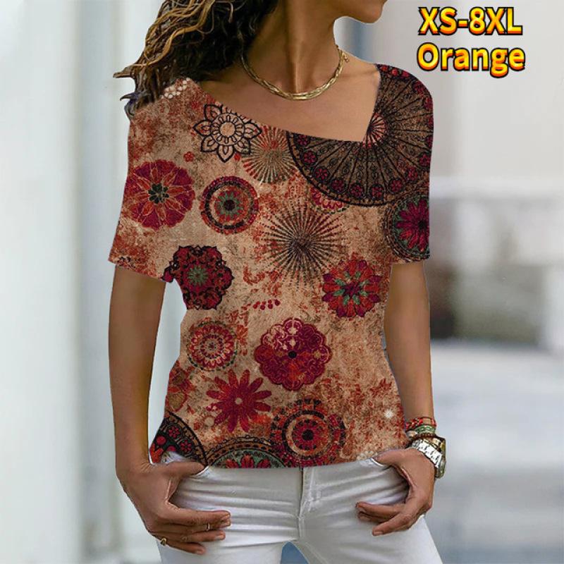 Летняя тонкая базовая повседневная футболка, элегантная женская популярная футболка с короткими рукавами и принтом, новая модная сексуальная уличная одежда XS-8XL