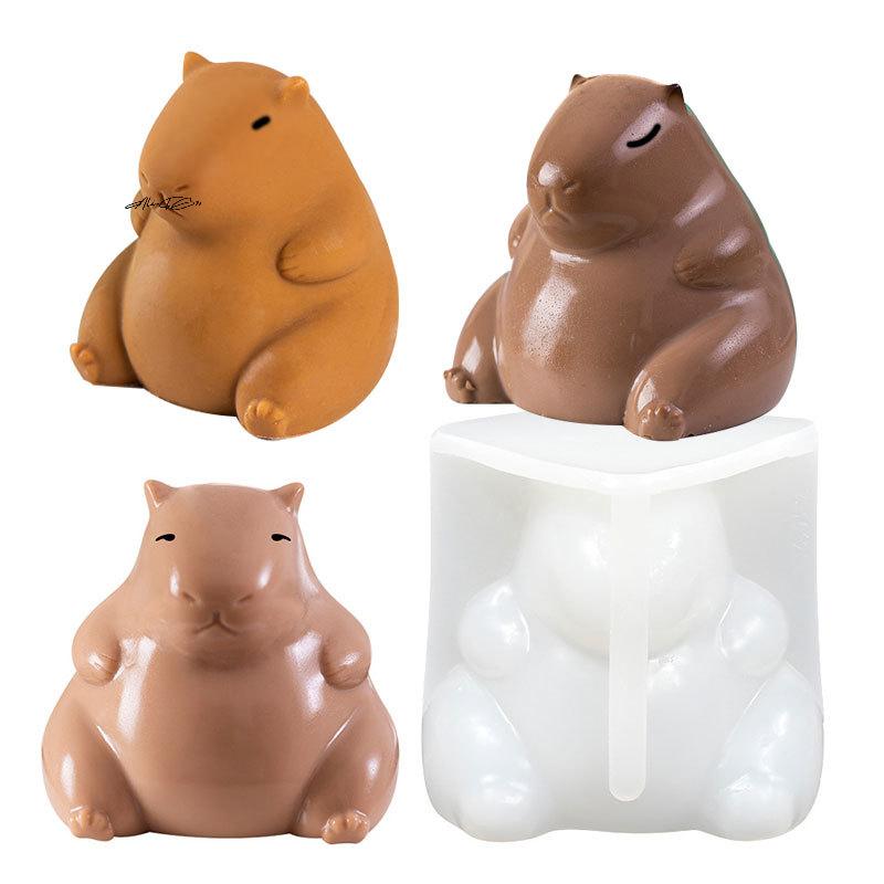 Милая силиконовая форма Capybara, мультяшное животное, молочное желе, пудинг, силиконовая форма для дома, кухни, выпечки, аксессуаров для вечеринки, ресторана