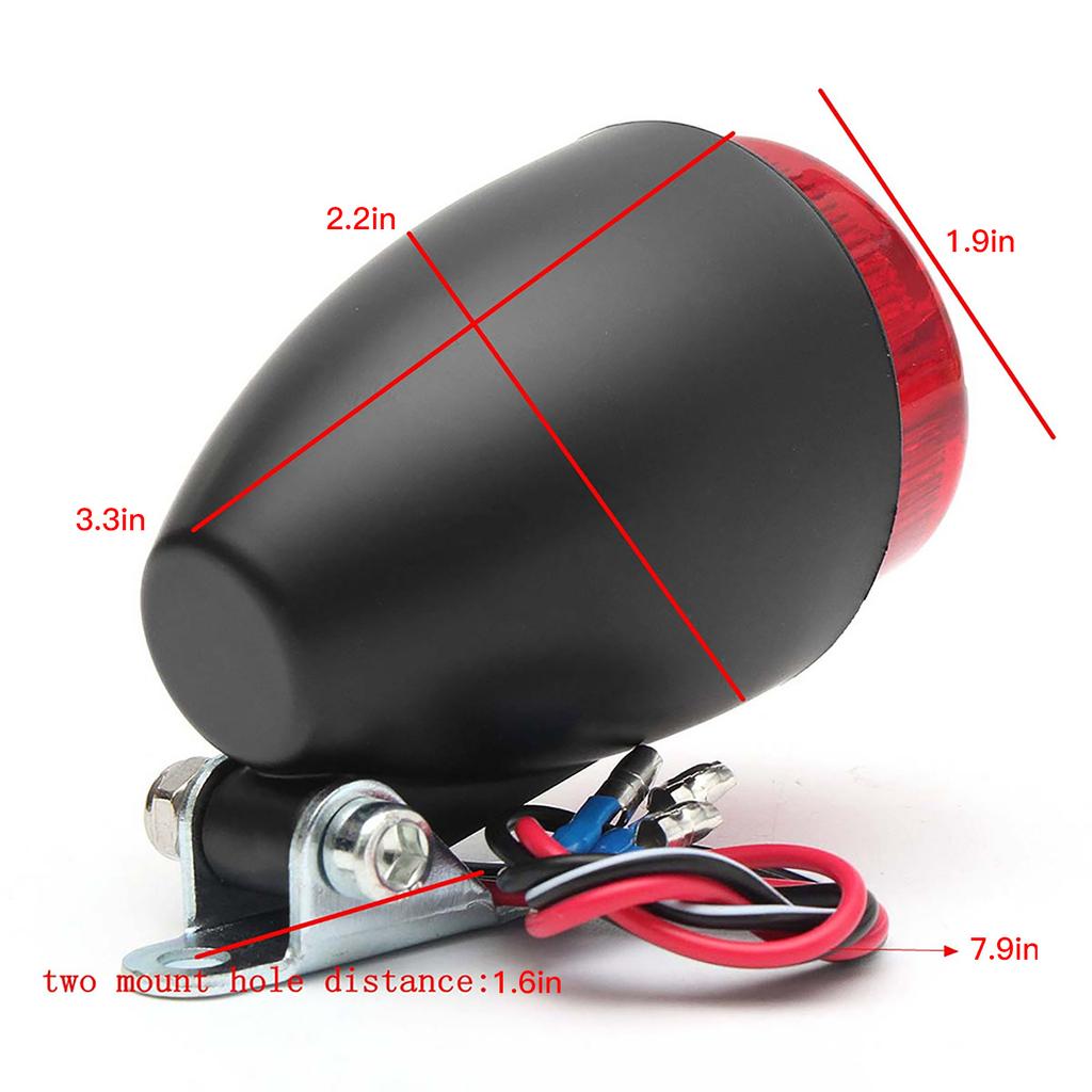 12 В задний фонарь для мотоцикла светодиодный ретро металлический задний стоп-сигнал для автомобиля Cruise Prince переоборудованные задние фонари мотоцикла