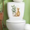 Fun-m149 мультяшный кот зеленое растение горшечный туалет с ванной украшение настенная наклейка