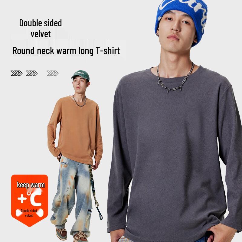 Warrior Men's Double-Sided Fleece Round Neck Long Sleeve Top