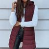 Women's Puffer Vest Casual Zip Up Quilted Padded Vest Hooded Sleeveless Down Jacket Winter Warm Outerwear Coat
