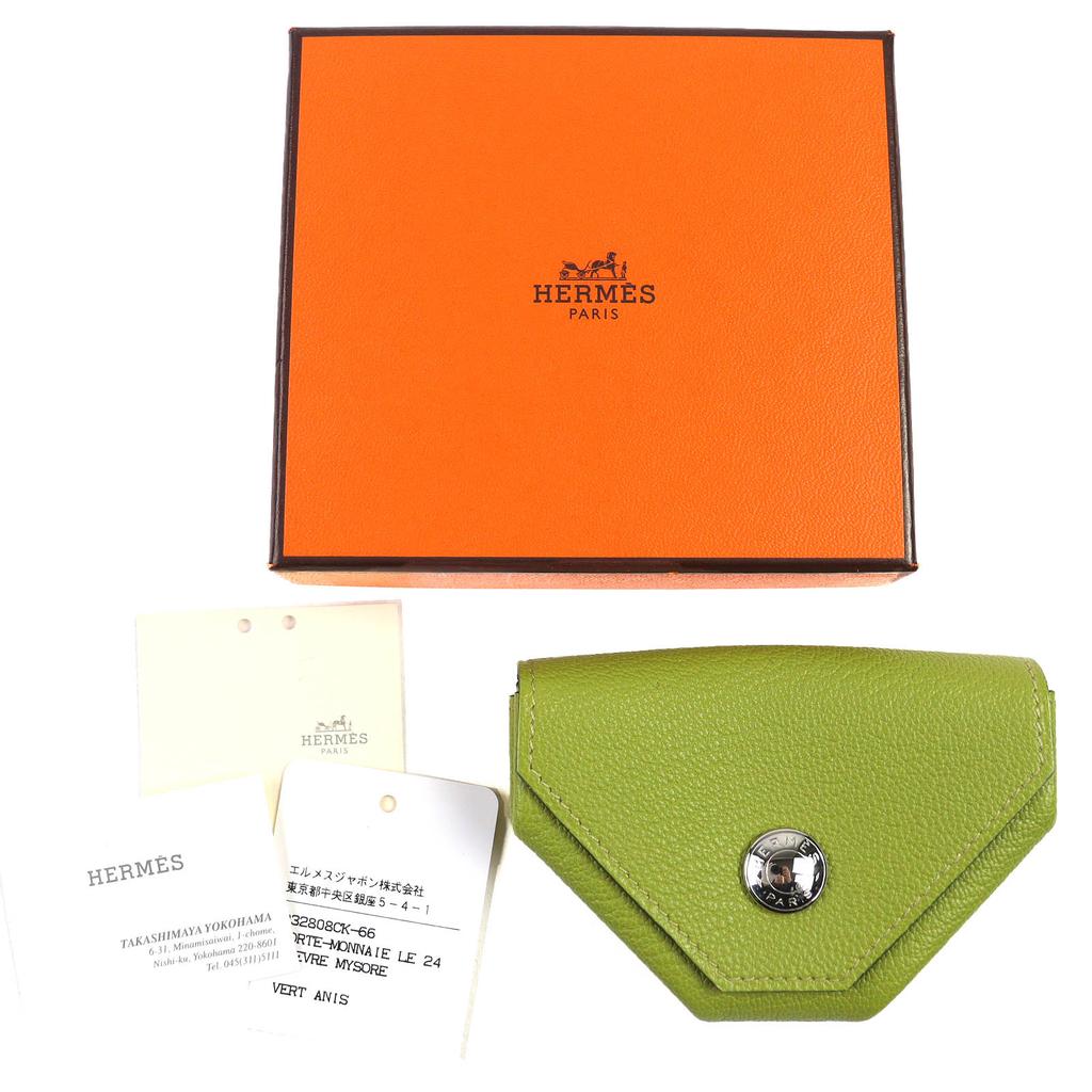 Excellent HERMES Coin case Le vain quatre le 24 Serie button Shave Women Used