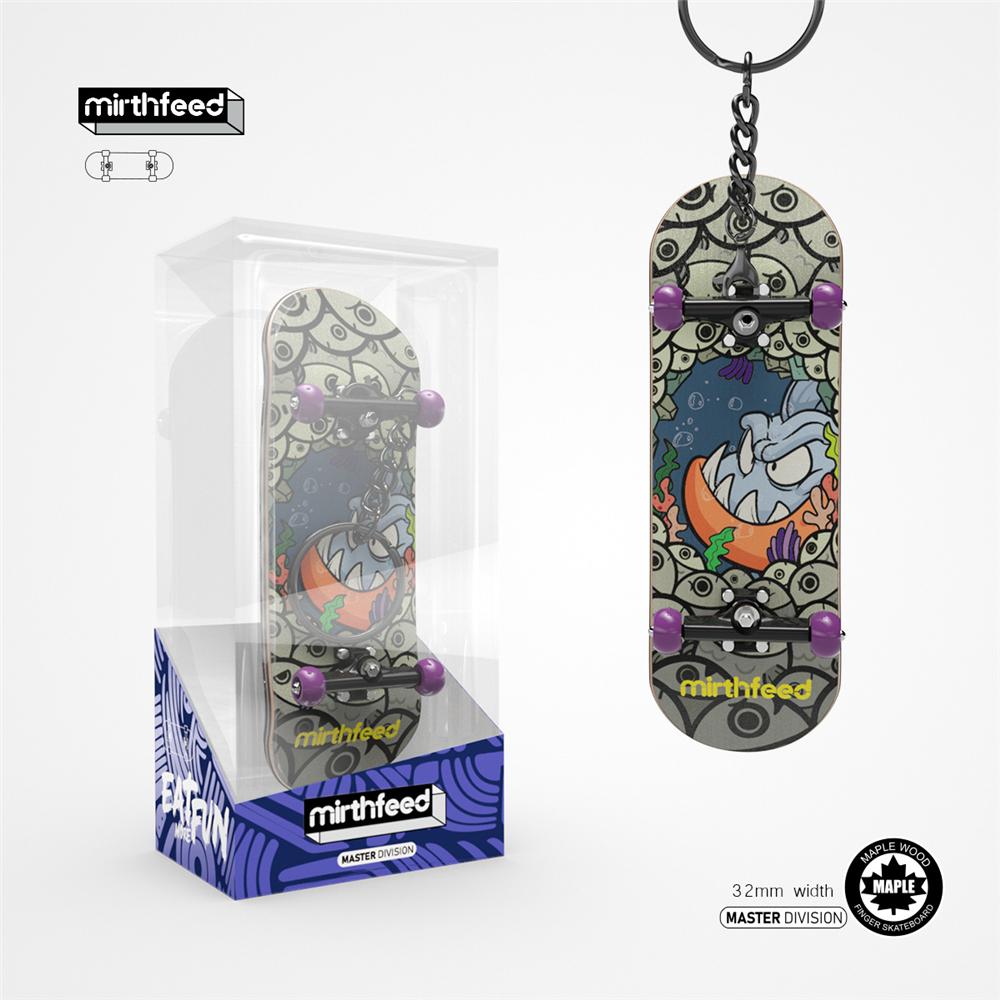 Mini Maple Finger Skateboard Wooden Fingerboard Interactive Professional Bearing Wheel Gift for Children Adults