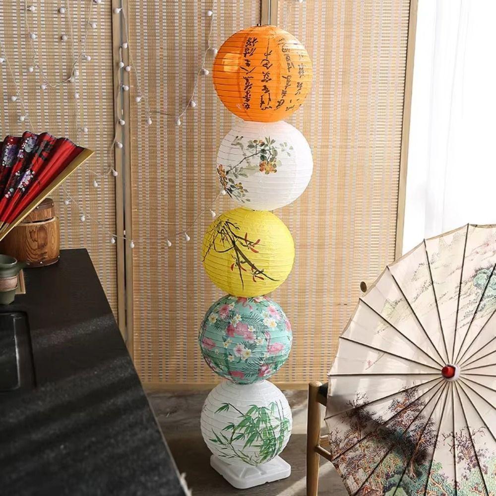Бамбуковый бумажный фестивальный фонарь цветок с принтом букв бумажный фонарь Праздник середины осени