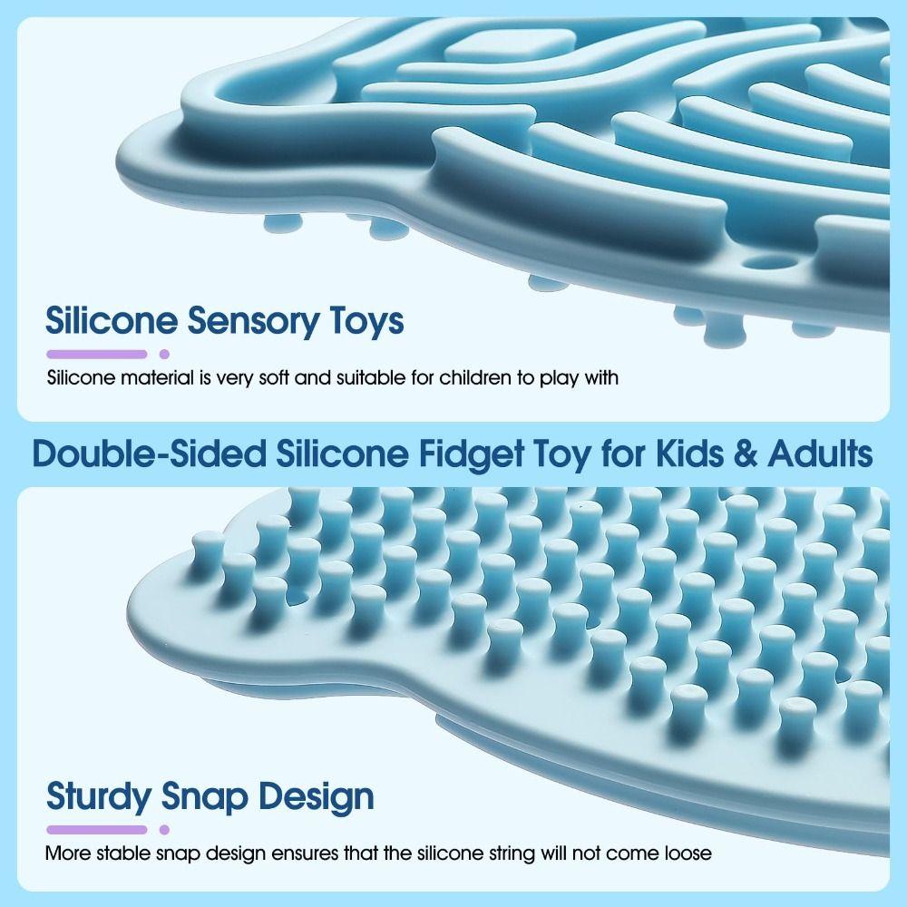 12 Strings Sensory Activity Board Silicone Rainbow Sensory Toys New Fidget Toy Kids Adults