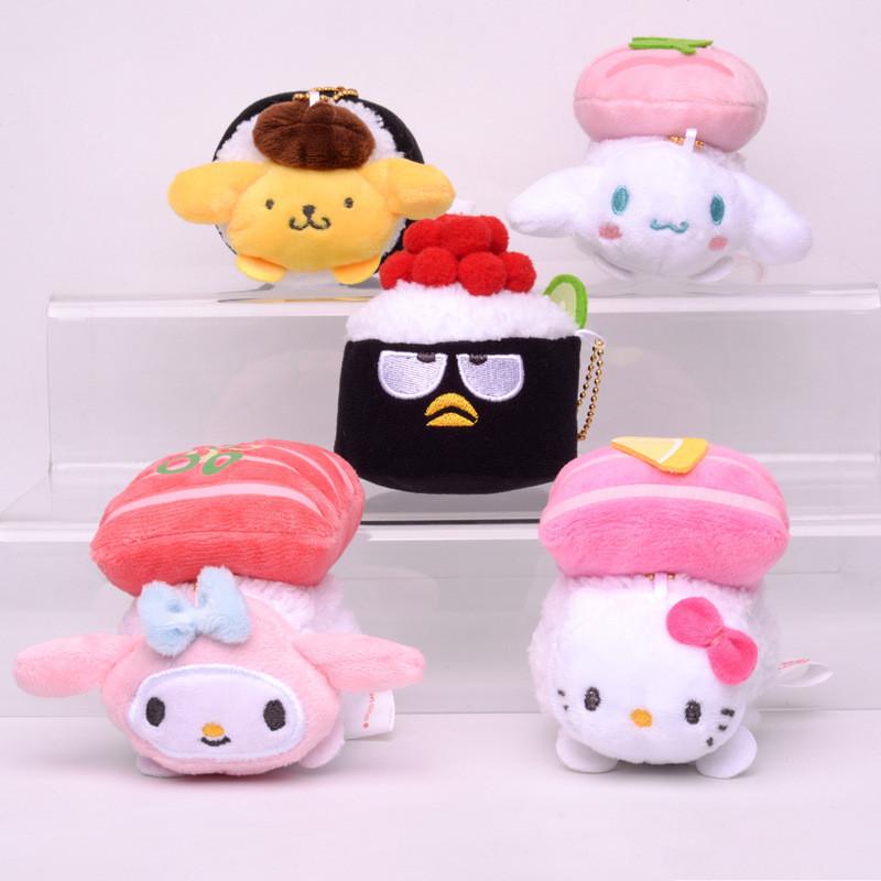 Cute Sanrio Cinnamoroll Sushi Plush Toy Ultra-soft Short Plush 20cm Stuffed Doll