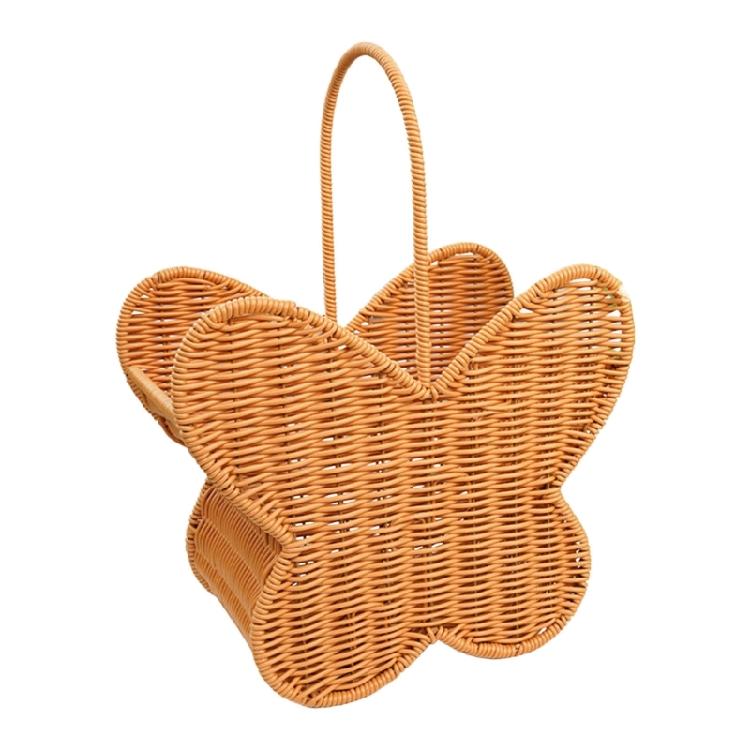 Decorative Butterfly Shaped Basket with Handle Plastic Construction Storage Container For Living Room Bedroom