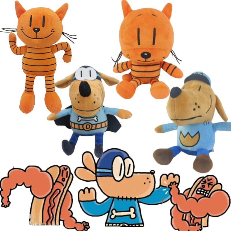 22cm Anime Dog Man Plush Toys Dogman Soft Stuffed Dolls Cartoon Petey Cat Puppy Dogs Animals Plushies Christmas Birthday Gifts