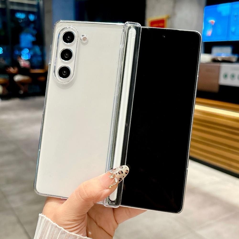 Acrylic Transparent Phone Case For Samsung Galaxy Z Fold 8 Ultra 6 5 4 ZFold5 Fold6 Fold7 Shockproof Protective Hard Back Cover