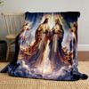 Sacred Heart Jesus Mary Angel Blanket  Printed Blanket for Living Room Bed Couch lunch break Soft Cozy Blanket for Friend's festival Gift