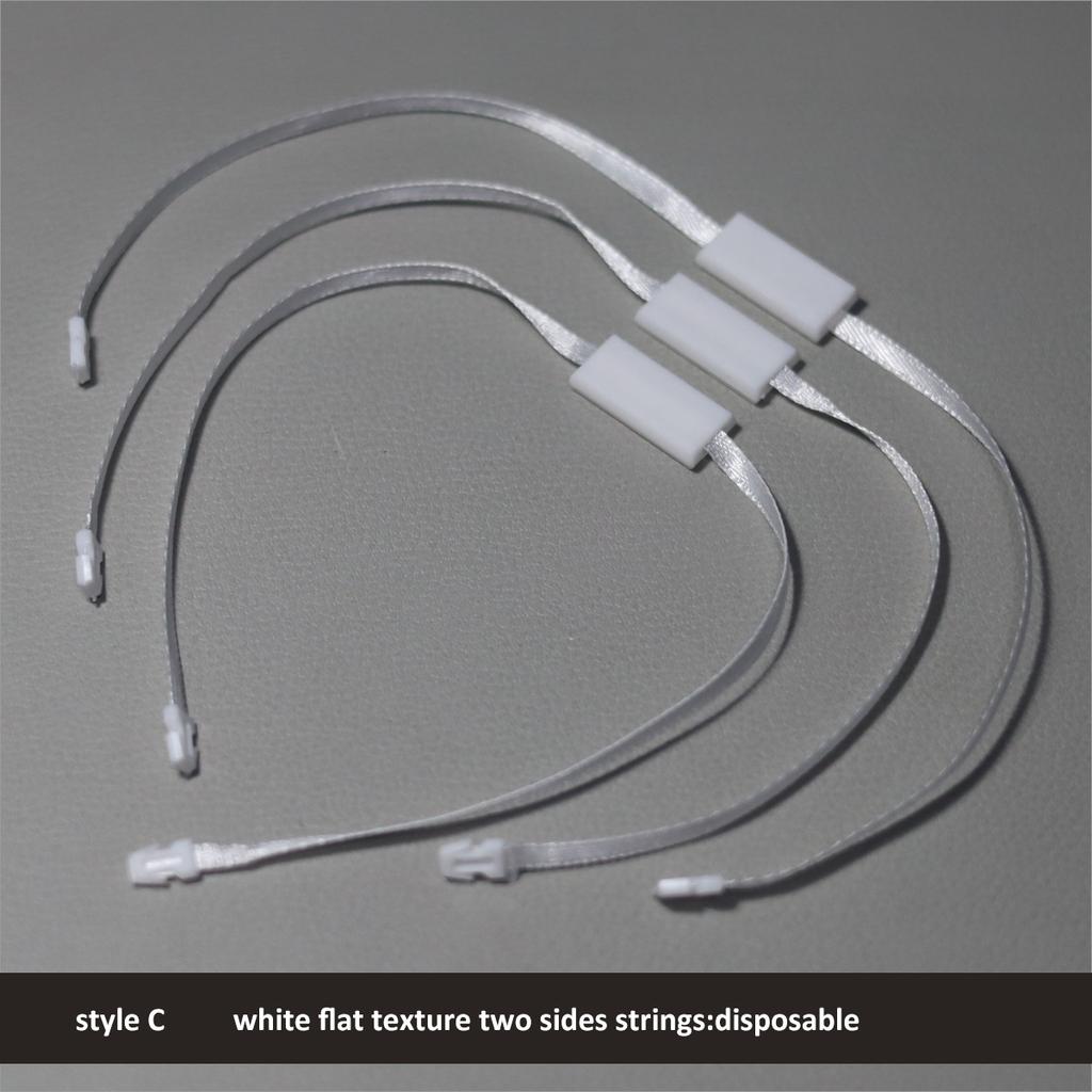 Nylon String Handing Tags for Closing Plastic Seal Hang Tag Loop String Garment Satin Ribbon Lock HangTag Strings