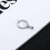 Simple Temperament Beads Korean Copper Fashion Jewelry Stud Earrings Ear Buckle Hoop Earrings