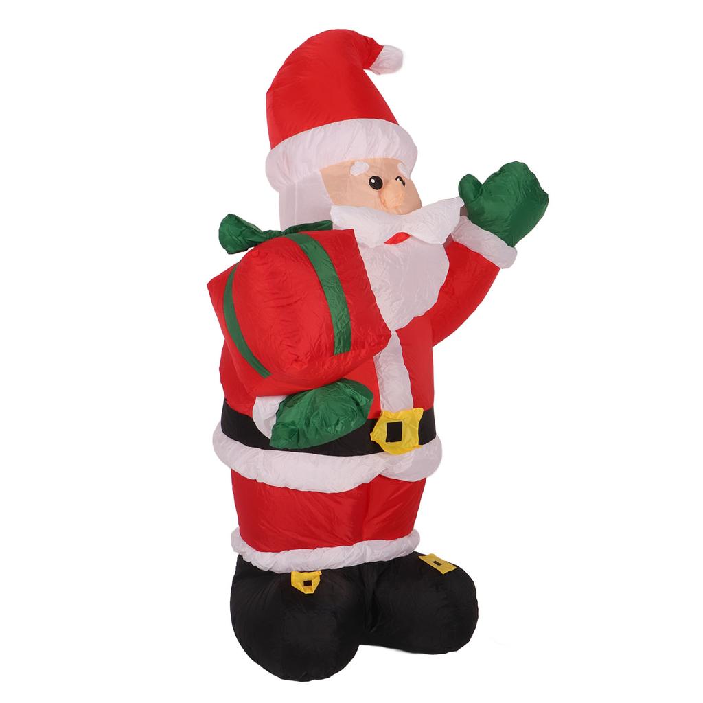 Рождественское надувное украшение 4 фута из полиэфирного волокна Дед Мороз держит подарок на Рождество