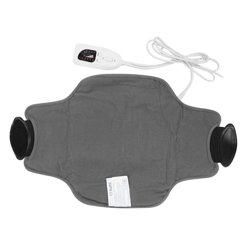 Пояс с подогревом, электрический массажный пояс для живота и поясницы, темно-серый, вилка США 110 В