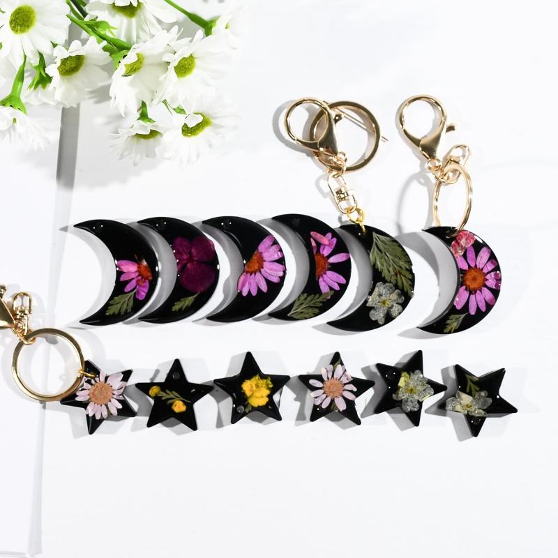 Сделай сам Форма для заливки капель Ключница Подвеска Серьги Луна Любовь Бабочка Силиконовая форма Аксессуары для брелока