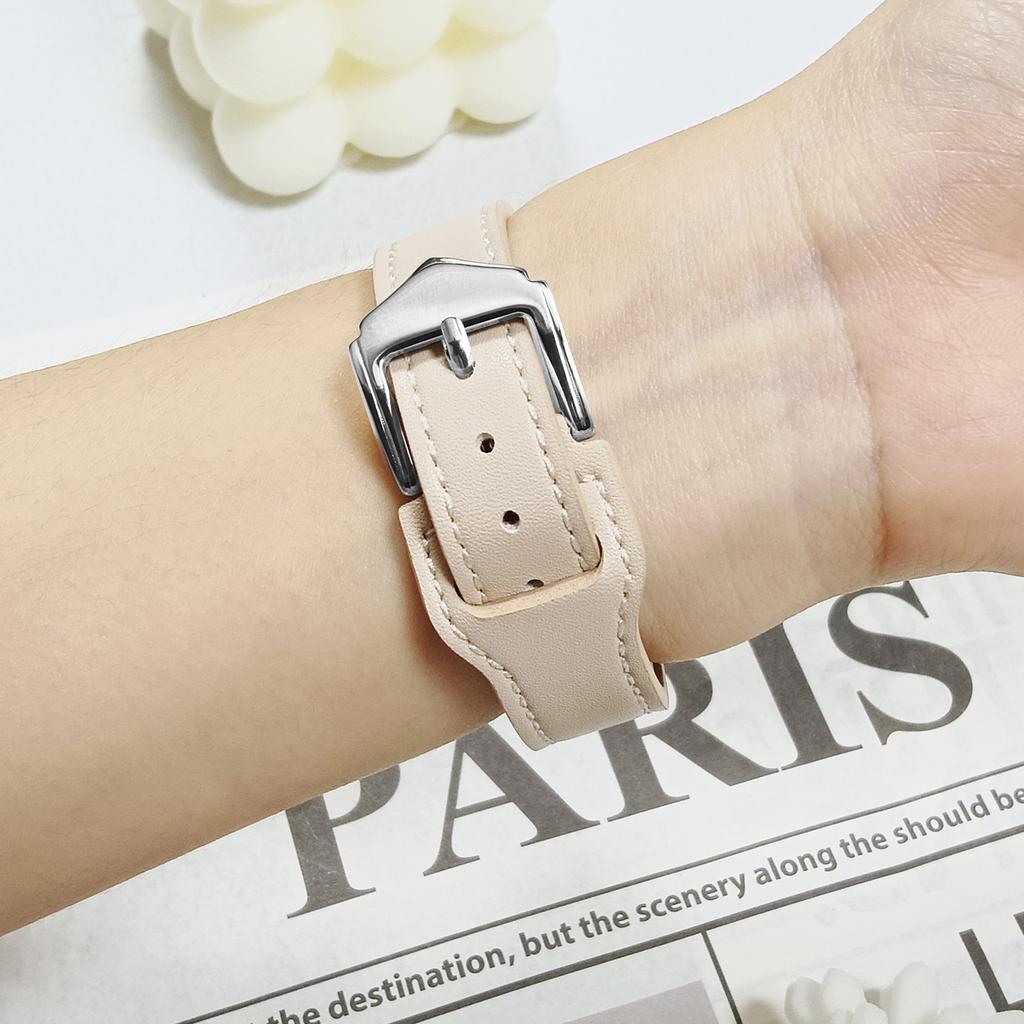 Ремешок для часов Xiaomi Smart Band 9 NFC/9/8 NFC/8 из микрофибры с кожаным ремешком и серебряной пряжкой