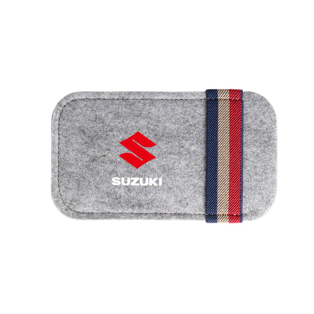 Car Sun Visor Sunglasses Storage Clips Suede Glasses Protective Bag For Suzuki SX4 Samurai Spacia Swift Jimny Grand Vitara IGNIS