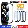 9D пленка стекло для Xiaomi Mi Band 8 7 6 5 протектор экрана Miband 6 5 4 смарт-браслет полный защитный чехол ремешок браслет