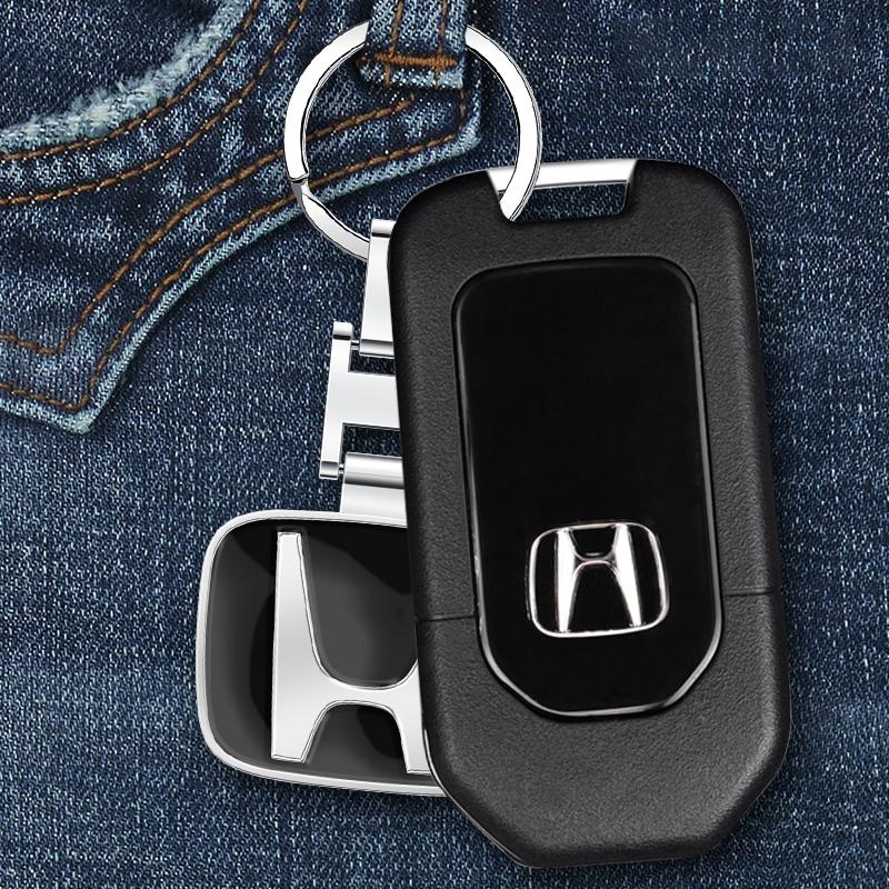 CPL1 1Pcs Car Logo Keychain Metal Key Rings Accessories For Honda Civic Fit Jazz Accord Pilot CRV Odyssey Passport City Shuttle HRV