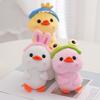 12cm Cute Little Doll Plush Toy with Hat Duck Rabbit Frog Pendants Gifts