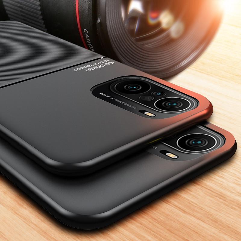Роскошный кожаный чехол для телефона Xiaomi Mi Poco F3 F3 GT Магнитная пластина Автомобильный держатель Задняя крышка для Mi Pocophone X3 NFC M3 M2 F2 Pro