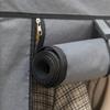 Fabric Wardrobe, with Rails and Shelves - Dark Grey