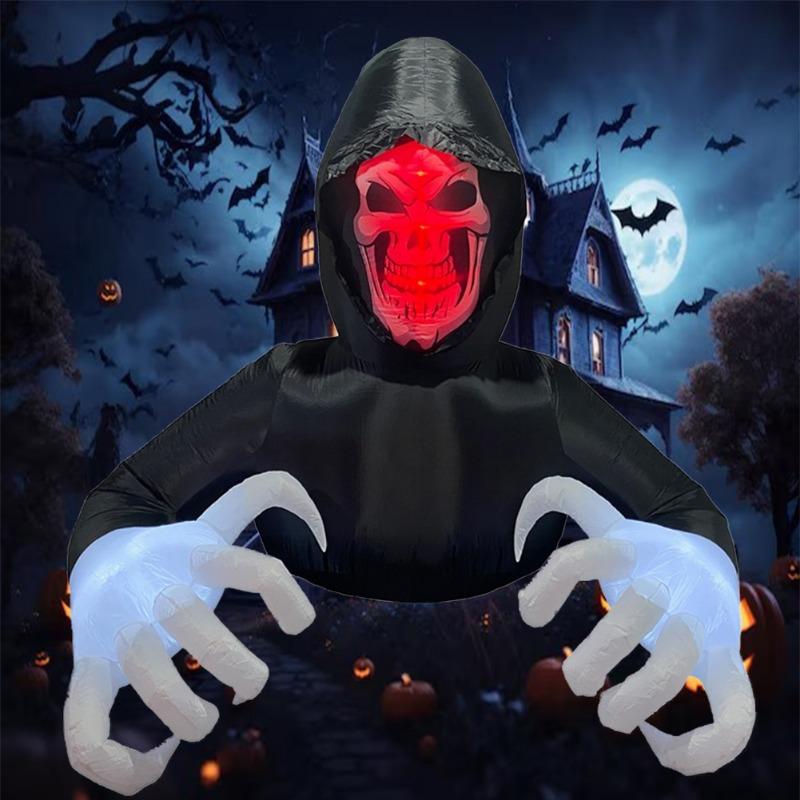 Надувная игрушка Гигантские руки Призрак Хэллоуин Надувная модель Светящаяся надувная модель Модель для украшения атмосферы Хэллоуина