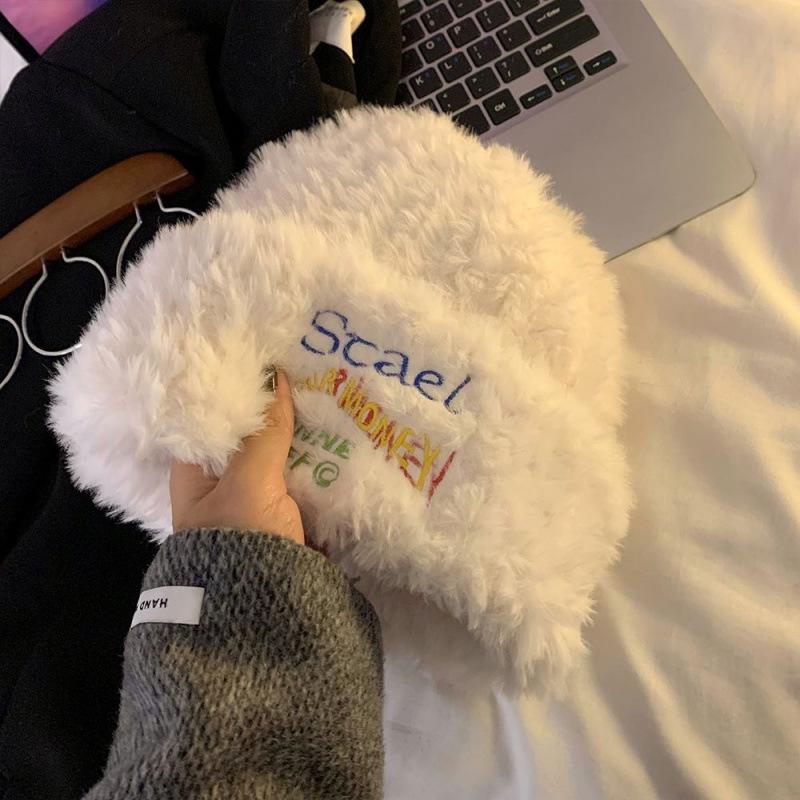 Hat Female Autumn and Winter Warm Knitted Wool Snow Hat Cycling Mother Fashion Ear Protection Headgear Scarf Integrated Hat