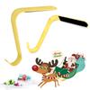 Christmas Stocking Holders Hooks Metal Fireplace Stocking Hanger Multi-Use Stocking Pendant Hooks for Home Xmas Party Decor