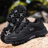 Весенние и осенние модели мужских уличных походных ботинок большого размера с низким вырезом, черные износостойкие нескользящие ботинки