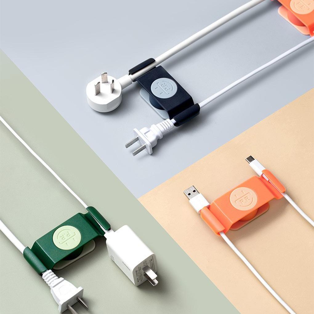 Pack of 4 Wall Mounted Appliances Cord Organizer Self-adhesive Air Fryer Charging Cable Wrapper Winder Accessory Bedroom