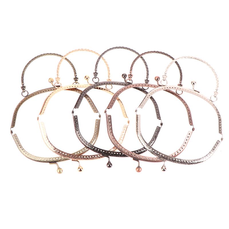 1 шт., 16,5 см, винтажная металлическая застежка с тиснением, арочный замок для сумок, застежка с ручками, аксессуары для поддержки запястья сумки