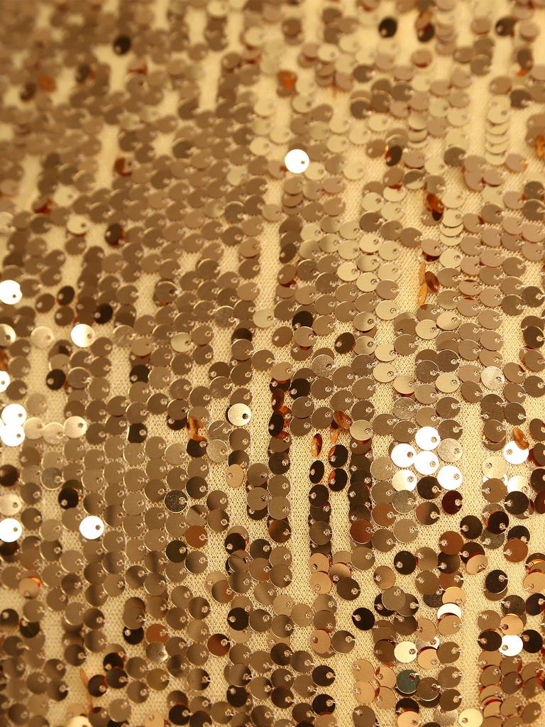 Женское лирическое литургическое танцевальное платье: Блестящие пайетки, Без рукавов, Сетчатый боди с градиентом, Элегантный асимметричный подол