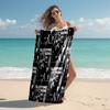 proof beach towel with Sleeping With Sirens pattern - soft,absorbent,quick-drying,machine washable - perfect for swimming,camping,bathing